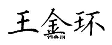 丁謙王金環楷書個性簽名怎么寫