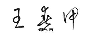 駱恆光王春甲草書個性簽名怎么寫