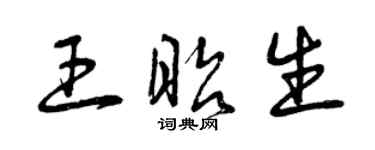 曾慶福王昭生草書個性簽名怎么寫