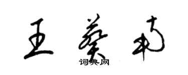梁錦英王葵南草書個性簽名怎么寫