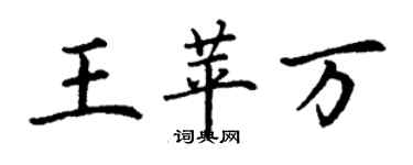 丁謙王苹萬楷書個性簽名怎么寫