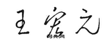 駱恆光王宏元草書個性簽名怎么寫