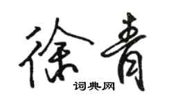 駱恆光徐青行書個性簽名怎么寫