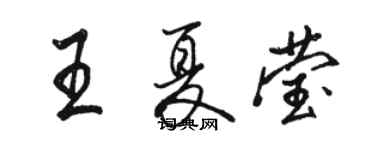 駱恆光王夏瑩行書個性簽名怎么寫