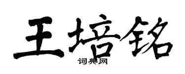 翁闓運王培銘楷書個性簽名怎么寫
