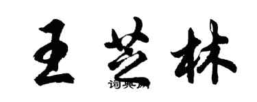 胡問遂王芝林行書個性簽名怎么寫