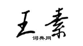 王正良王素行書個性簽名怎么寫
