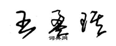 朱錫榮王盈琪草書個性簽名怎么寫