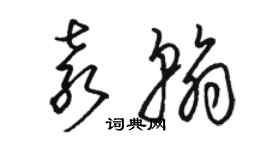 駱恆光袁翰草書個性簽名怎么寫