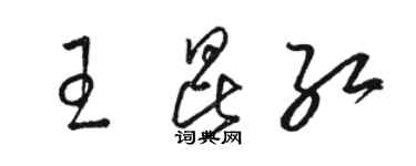 駱恆光王昆紅草書個性簽名怎么寫