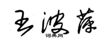 朱錫榮王波萍草書個性簽名怎么寫