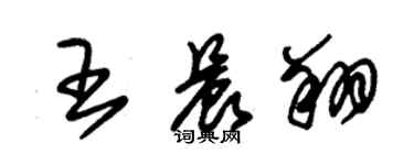 朱錫榮王晨翔草書個性簽名怎么寫