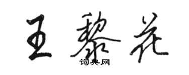 駱恆光王黎花行書個性簽名怎么寫