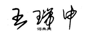 朱錫榮王瑞申草書個性簽名怎么寫