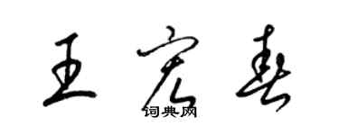 梁錦英王宏春草書個性簽名怎么寫