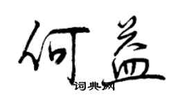 曾慶福何益行書個性簽名怎么寫