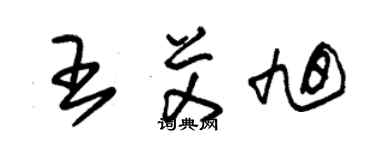 朱錫榮王艾旭草書個性簽名怎么寫