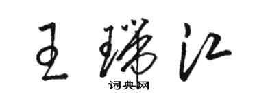 駱恆光王瑞江草書個性簽名怎么寫