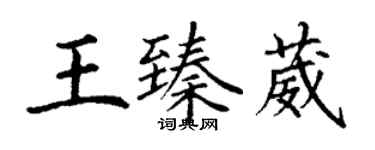 丁謙王臻葳楷書個性簽名怎么寫