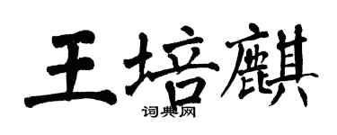 翁闓運王培麒楷書個性簽名怎么寫