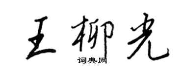 王正良王柳光行書個性簽名怎么寫