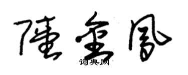 朱錫榮陸金鳳草書個性簽名怎么寫