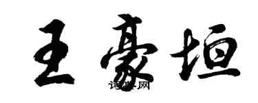 胡問遂王豪垣行書個性簽名怎么寫