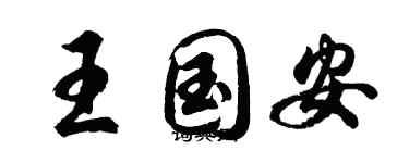 胡問遂王國安行書個性簽名怎么寫