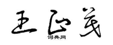 曾慶福王正茂草書個性簽名怎么寫