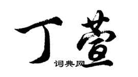 胡問遂丁萱行書個性簽名怎么寫