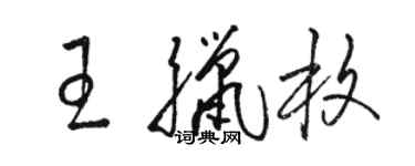 駱恆光王臘枚草書個性簽名怎么寫