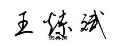 梁錦英王煉斌草書個性簽名怎么寫