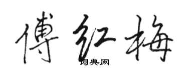 駱恆光傅紅梅行書個性簽名怎么寫