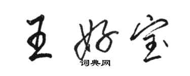 駱恆光王好寶行書個性簽名怎么寫