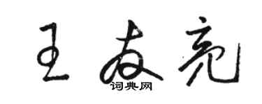 駱恆光王友亮草書個性簽名怎么寫