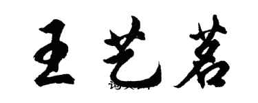 胡問遂王藝茗行書個性簽名怎么寫