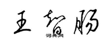 梁錦英王智腸草書個性簽名怎么寫
