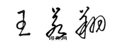 駱恆光王若翔草書個性簽名怎么寫