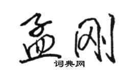 駱恆光孟剛行書個性簽名怎么寫