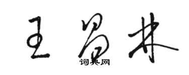 駱恆光王昌林草書個性簽名怎么寫