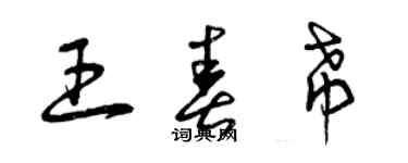 曾慶福王春希草書個性簽名怎么寫