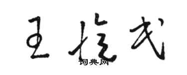 駱恆光王憶民草書個性簽名怎么寫