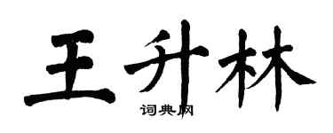 翁闓運王升林楷書個性簽名怎么寫