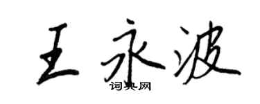 王正良王永波行書個性簽名怎么寫