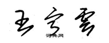 朱錫榮王寧雲草書個性簽名怎么寫