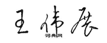 駱恆光王偉展草書個性簽名怎么寫