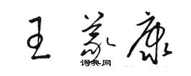 駱恆光王義康草書個性簽名怎么寫