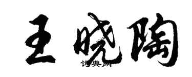 胡問遂王曉陶行書個性簽名怎么寫