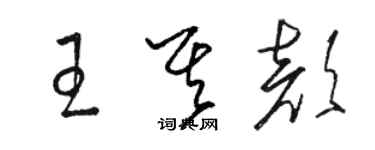 駱恆光王其顏草書個性簽名怎么寫