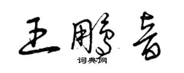 曾慶福王鵬音草書個性簽名怎么寫